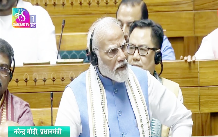  PM Modi Slams Opposition in Parliament, Accuses Congress of Spreading Misinformation and Anarchy