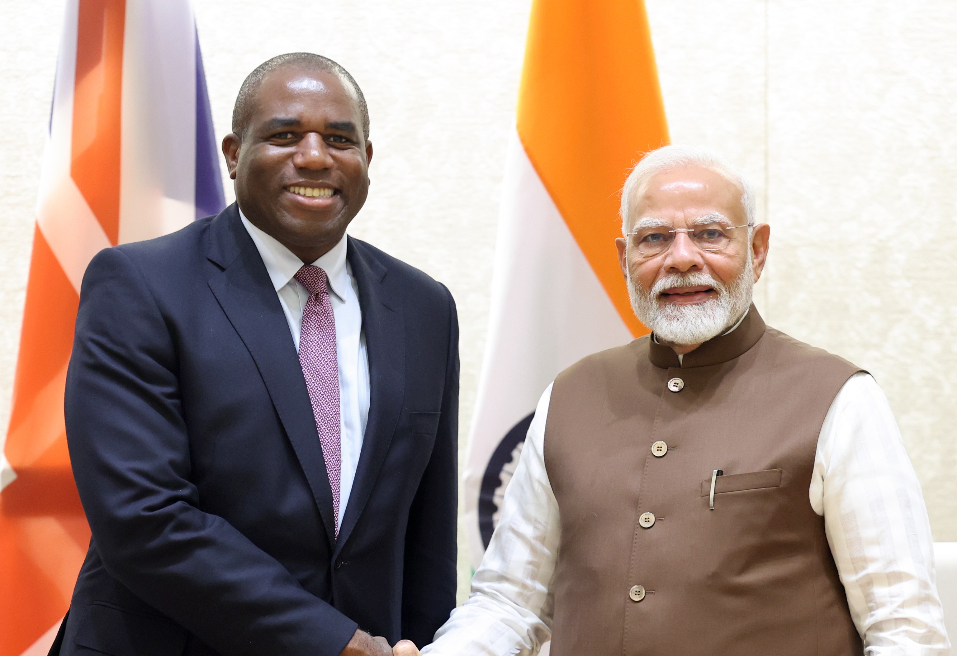  UK Foreign Secretary David Lammy Meets PM Modi, Agrees to Elevate Bilateral Ties