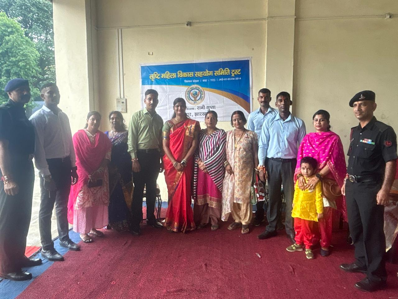  Women from Srishti Mahila Vikas Sahayog Samiti Celebrate Rakshabandhan with Soldier Brothers