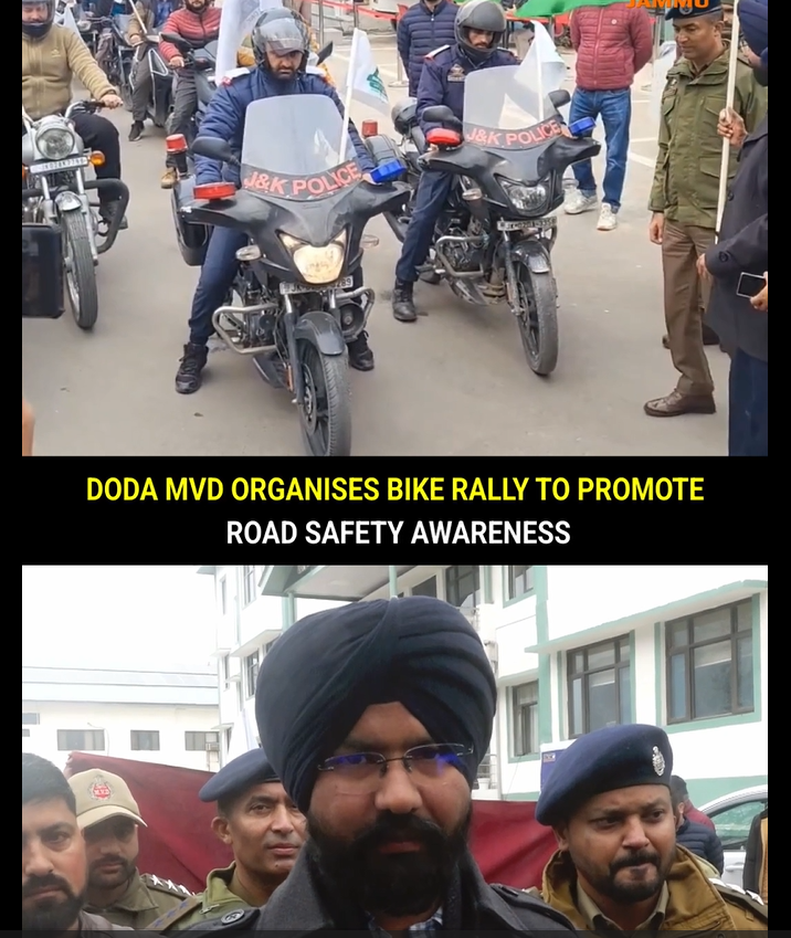 Bike Rally in Doda Sparks Road Safety Drive