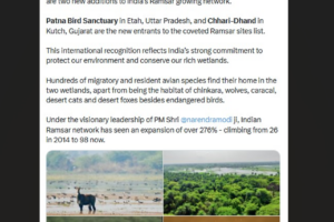 India Adds Two Wetlands to Ramsar List Ahead of World Wetlands Day
