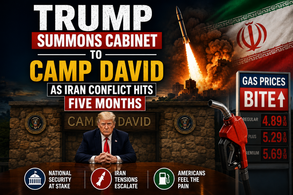 Rare Camp David Setting for 13th Cabinet Meeting