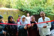 Chief Guest Anjum Parveen cuts the ribbon for the new building. Speakers emphasize the role of parents, discipline, and a positive home environment in shaping a child's future.